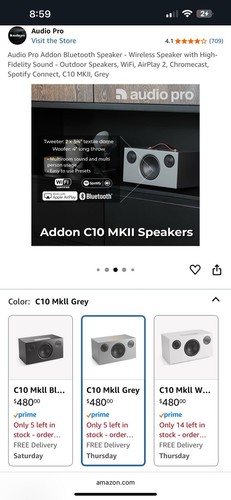 Audio Pro ADDON C10 MKII Wireless Lautsprecher, WiiM Edition | High-Fidelity Grau - Bild 14 von 14