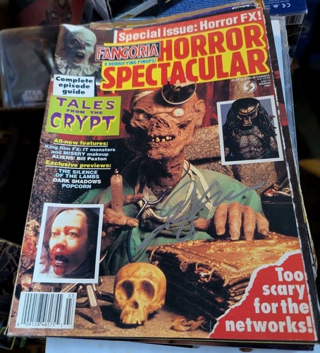 1991 Fangoria Horror Spec 3 Tales From The Crypt 8 Pinups Signed By John Kassir - Picture 1 of 13