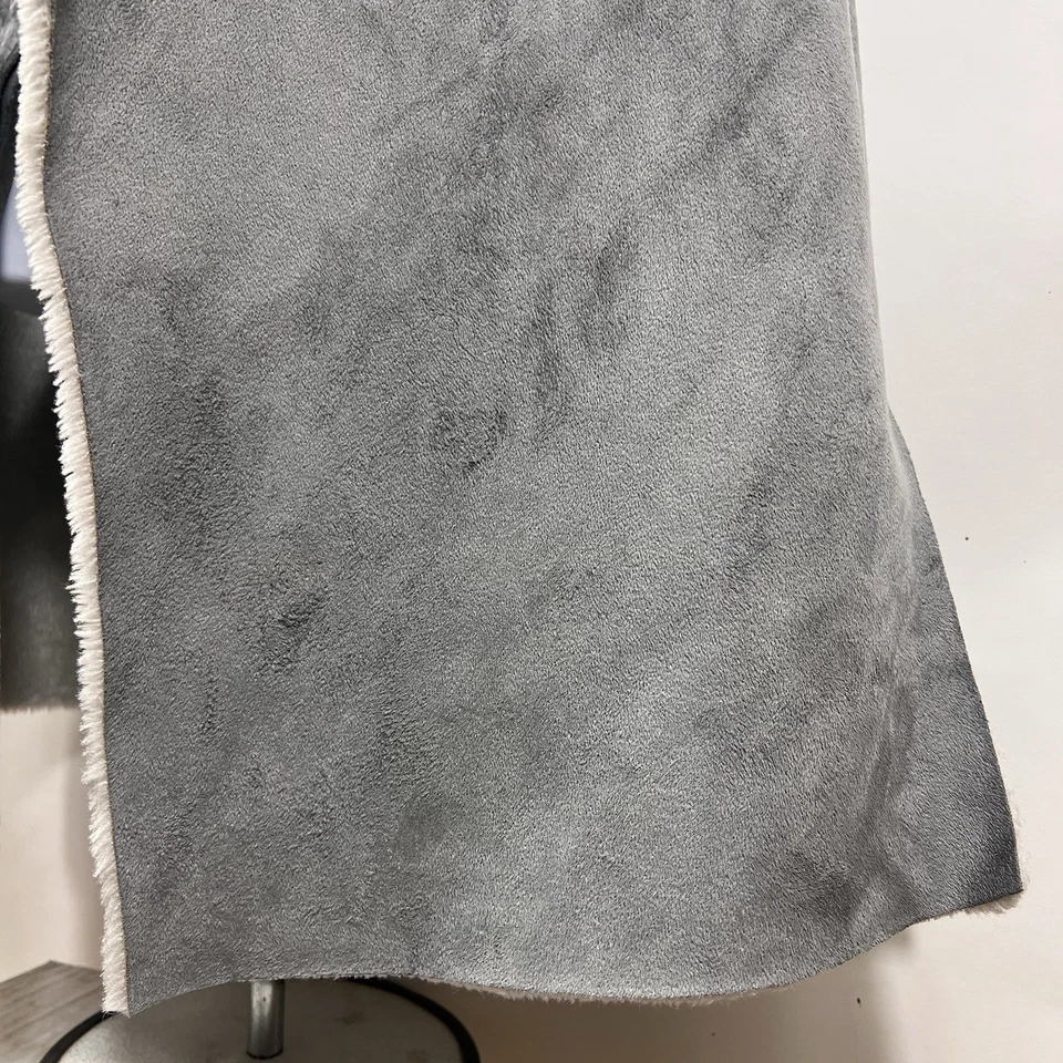 Ruby Rd. Vest Women's Medium Sleeveless Open Front Faux Suede Lined Gray - Image 4 of 4