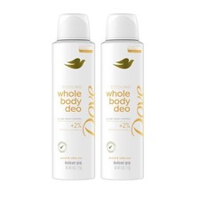 Dove Whole Body Deodorant Spray Peach  White Tea Aluminum Free Lot of 2 