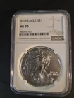 2015 1 oz Silver American Eagle MS 70 US Mint