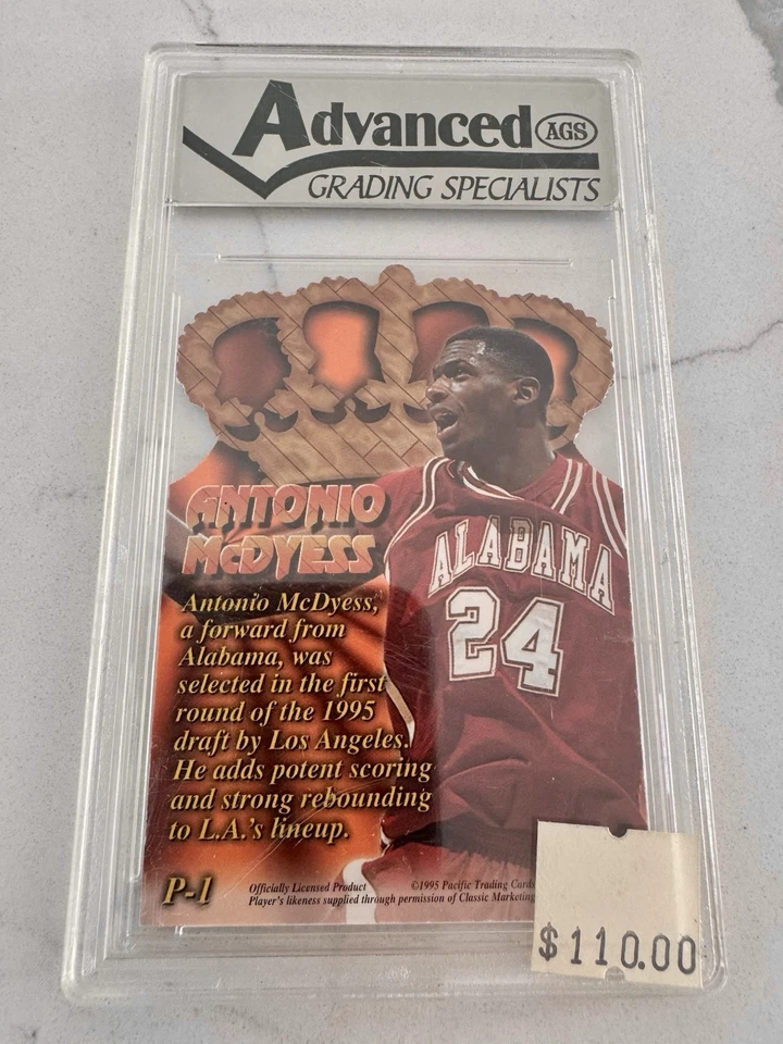 1995 年太平洋监狱铂金皇冠 Antonio Mcdyess 宝石完好 10 级 P1 — 第 2/2 张图片