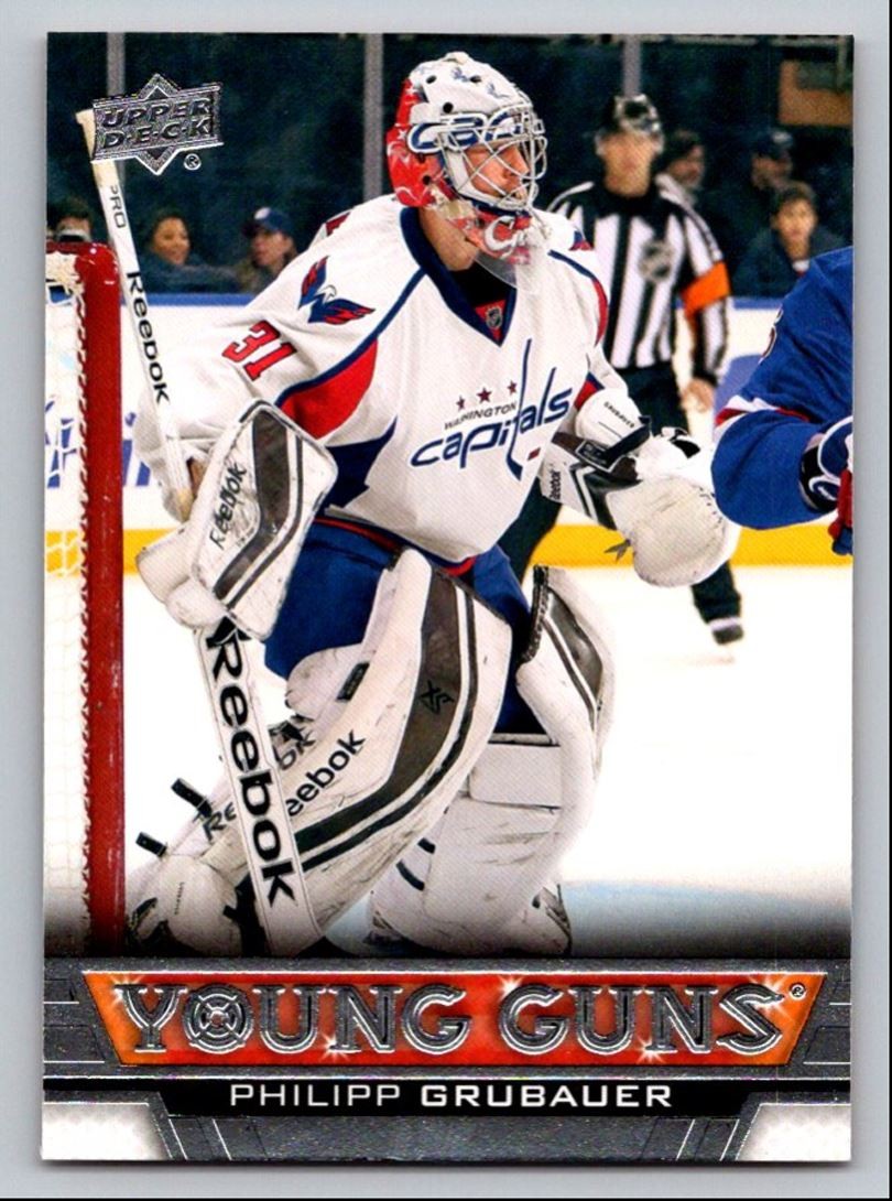 2013-14 UPPER DECK YOUNG GUNS PHILIPP GRUBAUER ROOKIE WASHINGTON CAPITALS #467