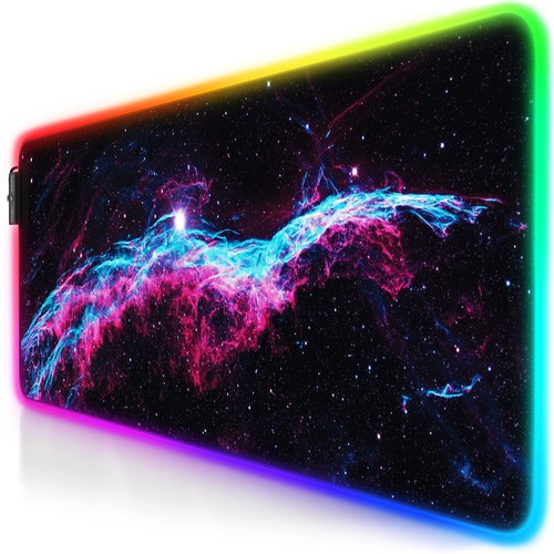 TITANWOLF RGB Tappetino per Mouse da Gioco XXL Mouse Pad Gaming 800x300mm 11 LED - Photo 8/24