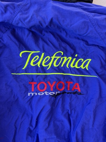 Vintage TOYOTA Jacke Large blau TRD Motorsport Racing Telefonica Fleece gefüttert - Bild 7 von 11