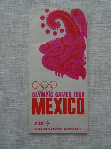 Scandinavian Airlines - Prospekt Olympic Games 1968 Mexico