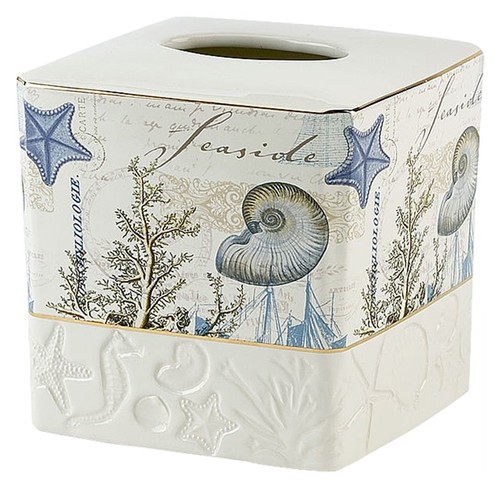 - Tissue Box Cover, Guest Bathroom Essentials, Nautical Bathroom Accessories ...