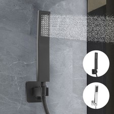 Brass Hand Held Shower Head Luxury Showerhead Kit w/ Wall Connector&Hose Set