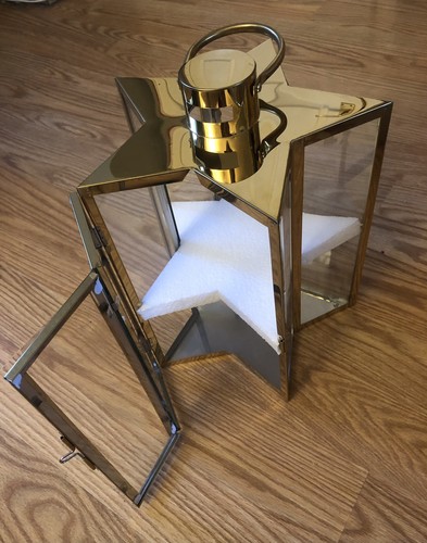Linterna Estrella Oro Elegancia Colgante De Pie Decoración Del Hogar Exhibición Festiva Navidad - Imagen 2 de 4