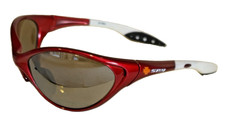 SPY OPTICS Scoop Sunglasses Y2K Vtg METALLIC RED Cyber Wrap Italy Rare EXCELLENT