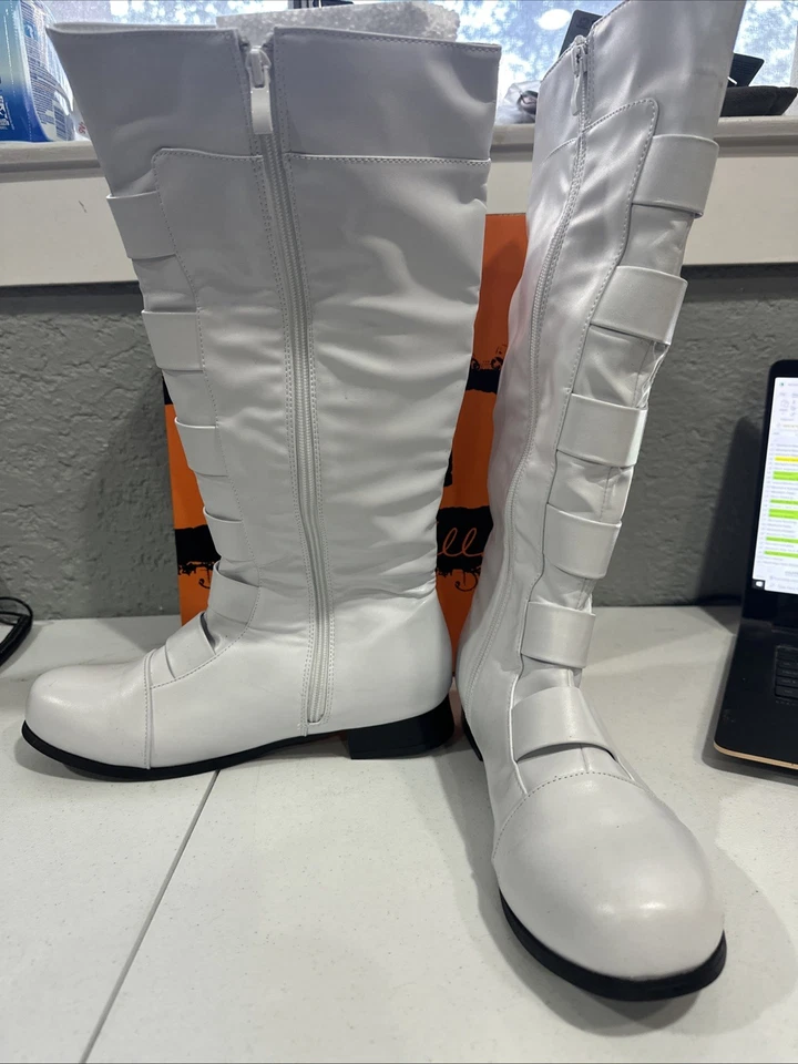 Botas Ellie Shoes 1” salto alto joelho - Branco, (10/11) m EUA - Imagem 2 de 4