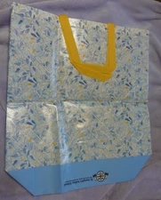 St Joseph's 18.25 x 17 x 6" Leaves Blue Flowers Large Reusable Shopping Tote Bag