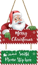 Christmas Wall Decor Cute Santa Claus Decor Merry Christmas Sign Santa Claus Doo