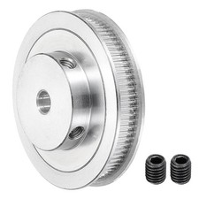 80 Tooth Timing Belt Pulley with 8mm Bore, Aluminium Synchronous Gear Silver m1817