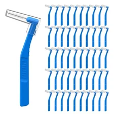 50 Count Angle Interdental Brushes for Braces Tight0.7mm L- Shaped Interproxi