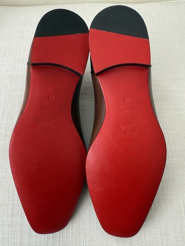 Christian Louboutin Herren Greggo Braun Leder Schnürschuhe Größe 40 GEBRAUCHT - Bild 12 von 18