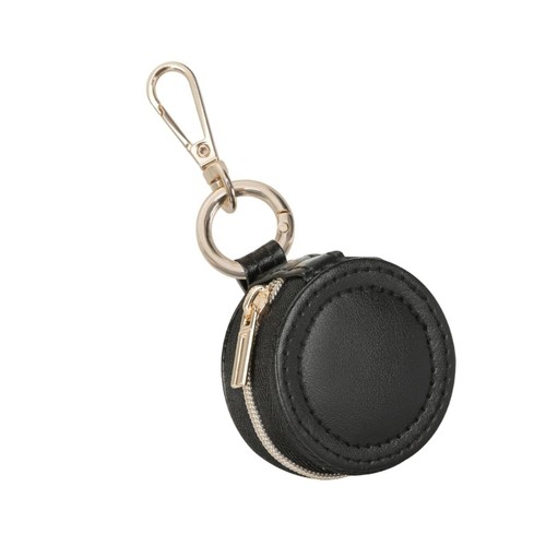 Miniature PU Leather Jewelry Holder Box Keychain For Rings Earrings Necklaces - Picture 11 of 11
