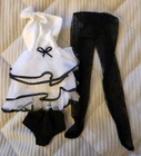 Vintage Barbie Midge "Genuine Barbie" Black & White Dress & Stockings