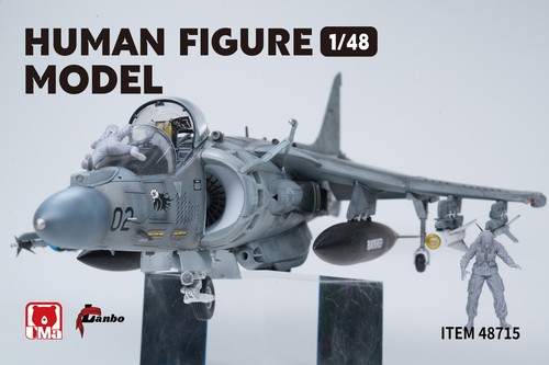 UMa 1/48 D1001 AV-8B Harrier II Plus Aircraft w/3 Pilot Figures 48715 LANBO - Picture 7 of 10