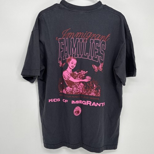 Herren Kids of Immigrants Live Patch T-Shirt doppelseitig Large
