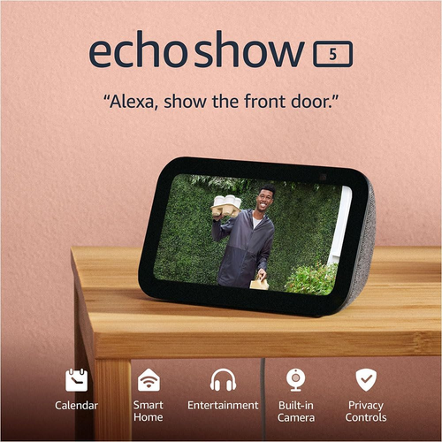 Amazon Echo Show 5, Pantalla Inteligente con 2X los Bajos y Sonido Más Claro, Carbón - Imagen 11 de 12