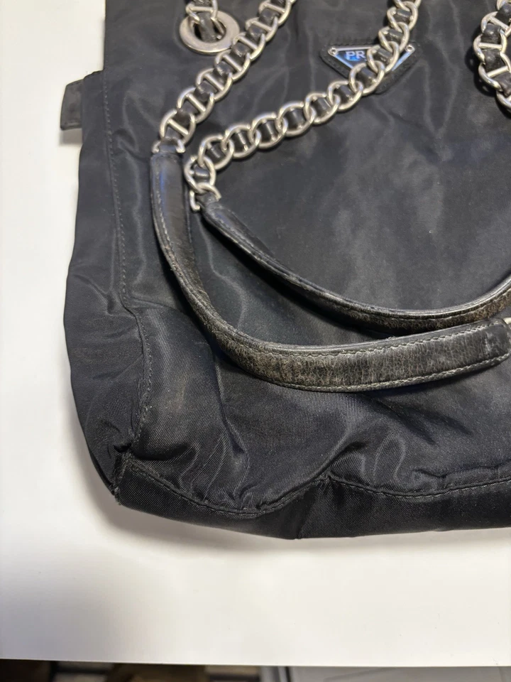 Borsa PRADA Vintage Tessuto Nylon Catena - Immagine 4 di 4