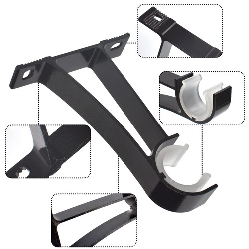 4 Pieces Curtain Rod Hooks Heavy Duty Curtain Rod Bracket Rod Support Hanger ... - Picture 3 of 6