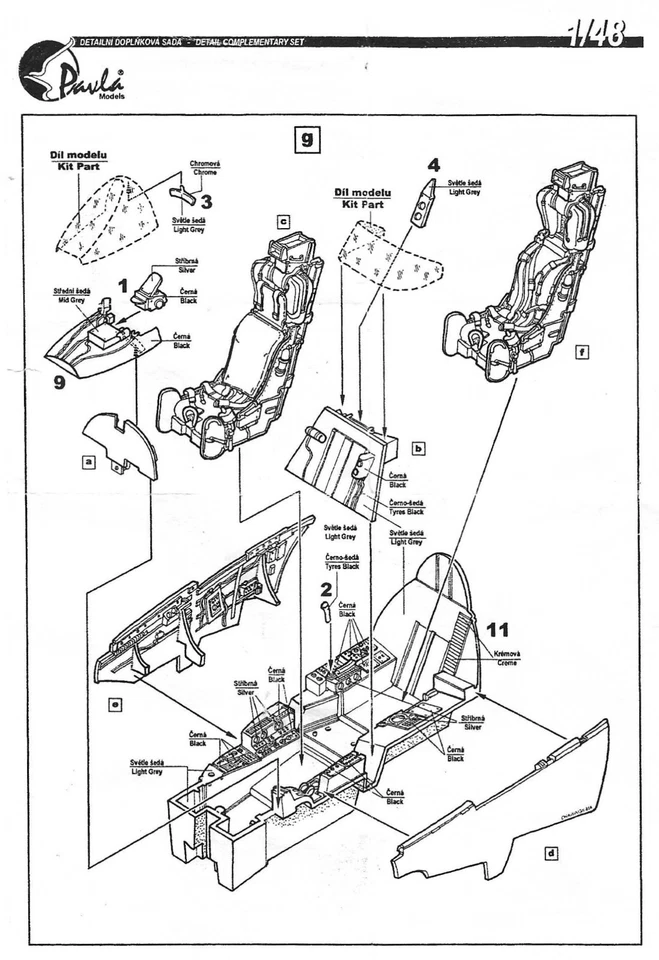 PAVLA MODELS C48009 - BUCCANEER S.Mk.2 COCKPIT SET (AIRFIX) - 1/48 RESIN KIT - Immagine 4 di 4