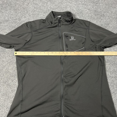 Salomon Jacket Womens 2XL XXL Black Full Zip Softshell Acti Therm Chest Pocket - Picture 7 of 12
