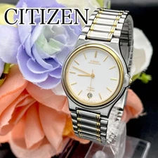 Citizen Watch Quartz Date Cleaned Used Packaged CA1206