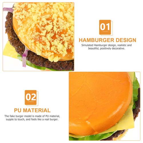 Fałszywy model żywności hamburger, symulowany model chleba, - Zdjęcie 11 z 12