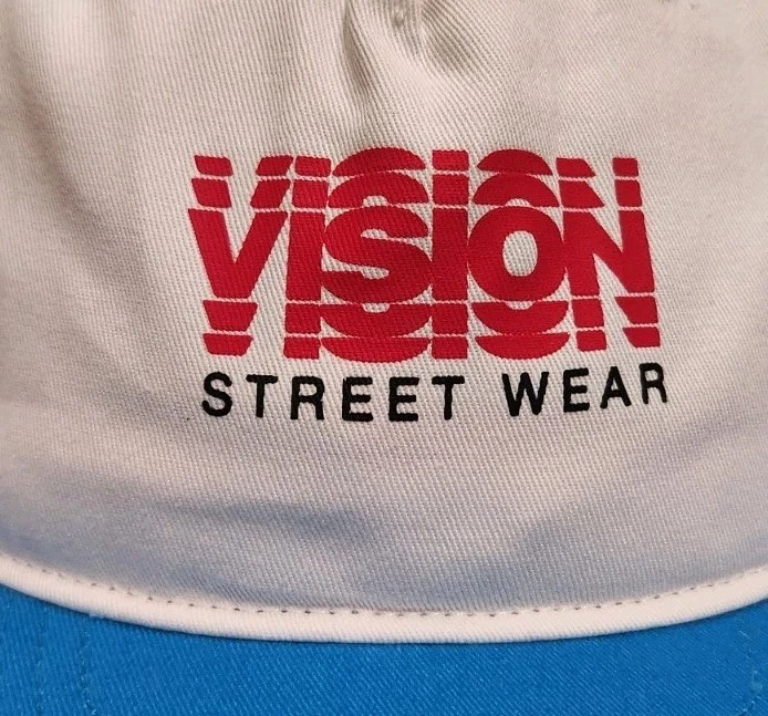 Vision Street Wear 2023 Snapback Hat Cap NWT One Size O/S White Blue Blur - Image 3 of 4