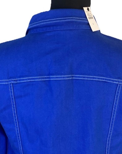 Talbots Denim Trucker Jacket Women's Large Blue Metal Button NEW - Bild 8 von 12