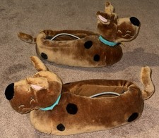 Vintage 1998 Scooby-Doo Plush Slippers Adult Large Warner Bros Studio Store CN