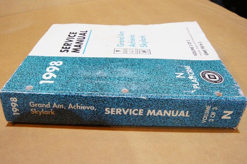 Used 1998 98 Pontiac Grand Am Achieva Skylark #3 Shop Repair Service Manual sms - Picture 3 of 3