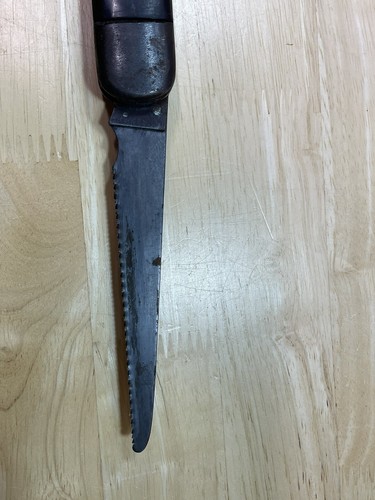 Vintage WW2 U.S.N. Pilots Folding Survival Knife (United G.R. Mich) Saw Pocket - Picture 4 of 10