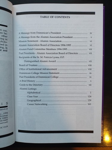 1994 Alumni Directory DOMINICAN COLLEGE of San Rafael (CA).  HC - Picture 3 of 4