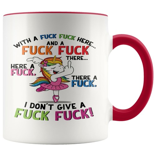 UNICORNIO con una F#ck F#ck aquí no doy una taza de color F#ck unicornio divertida taza de regalo - Imagen 11 de 12