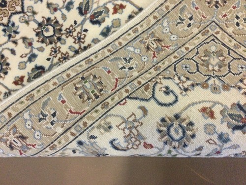 2’.1” X 4’.2” Ivory Beige Floral Medallion Hand Knotted Oriental Area Rug Wool - Picture 12 of 12