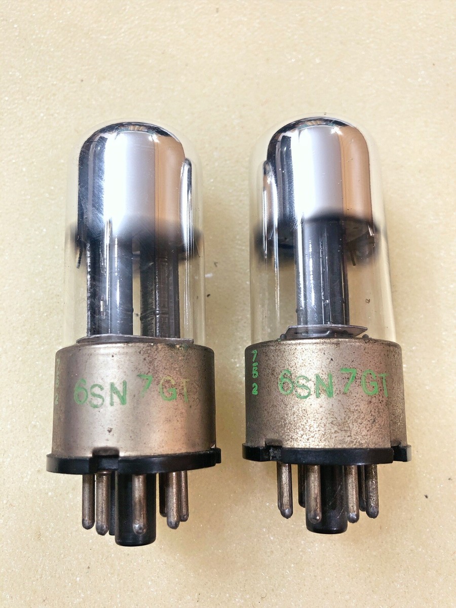❤️干支瓦７枚❤️ Sylvania 6SN7 6SN7A 6SN7W Metal Base Chrome Top Long Bottle
