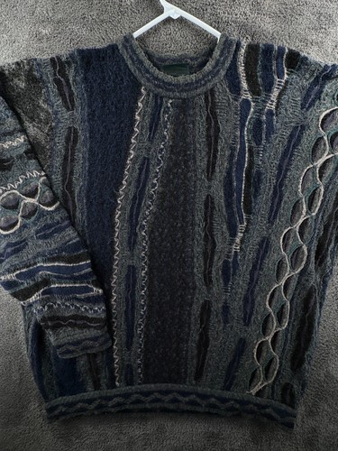 COOGI Australia Authentic Men Knit Sweater 2X Big Mohair Linen Cotton Blend - Picture 1 of 18