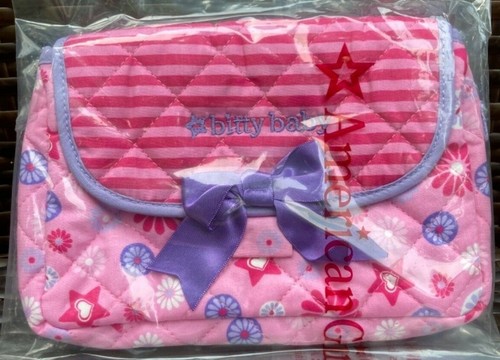 American Girl Bitty Baby Mommy's Purse NIP Girls Pink Purple Butterfly Empty - Foto 1 di 5