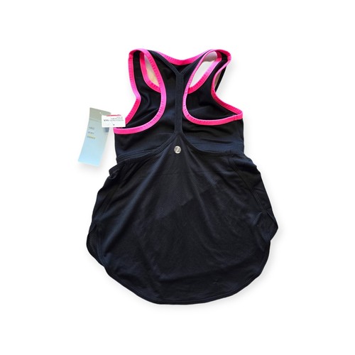 Z by Zella Girl Fly Away Double Layer Tank Top Size X-Small 5/6 BLACK/PINK - Picture 4 of 7