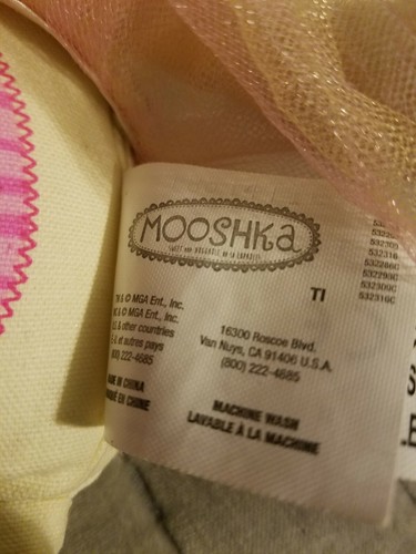 Muñeca bailarina oso Mooshka felpa de 11" estampado animal de peluche - Imagen 6 de 7