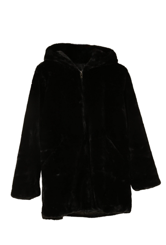Women's Long Faux Fur Coat With Hood Pocket Warm Stylish Winter Coats - Picture 5 of 10
