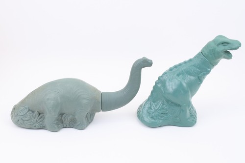 1970s Lot 4 Avon Bubble Bath Bottle Dinosaur T-Rex Brontosaur Accusing Alligator - Picture 3 of 19