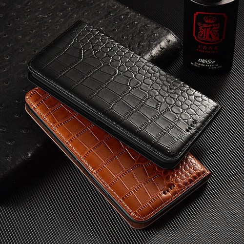 Echt Leder Flip Case für Samsung Galaxy S25 Ultra Krokodil Wallet Cover - Bild 3 von 24