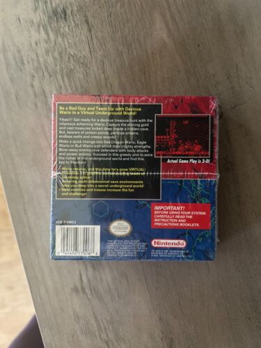 Wario Land Virtual Boy FACTORY SEALED / MINT (Nintendo Virtual Boy, 1995) ๐๐๐น - Picture 4 of 4