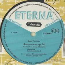 GEORGE SZELL SCHUBERT ROSAMUNDE ETERNA 10" ED.1 STEREO 725010 NM