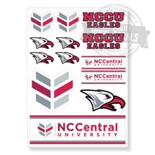 NCCU Central University NCAA Eagles A4 HQ Printed Vinyl Decal Sticker Kit